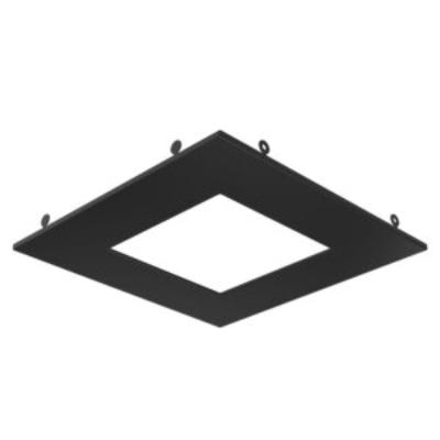 6in Trim Square, Satin Nickel in Black