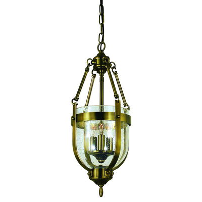 3-Light Antique Brass Hannover Mini-chandelier