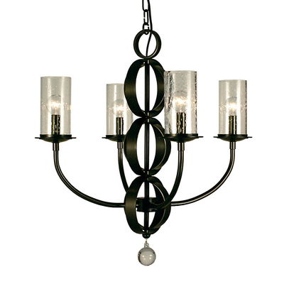 4-Light Brushed Nickel Compass Dining Chandelier