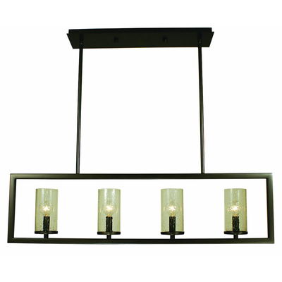 4-Light Brushed Nickel Theorem Island Chandelier