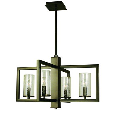 4-Light Mahogany Bronze Theorem Dining Chandelier