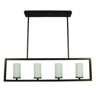 4-Light Brushed Nickel Theorem Island Chandelier