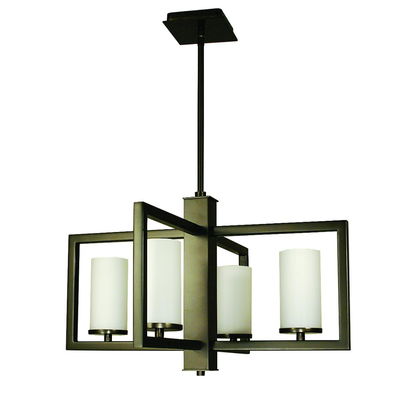 4-Light Brushed Nickel Theorem Dining Chandelier