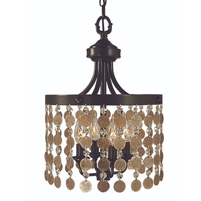 4-Light Antique Brass Naomi Mini Chandelier