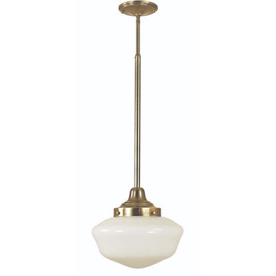 1-Light Antique Brass Taylor Pendant