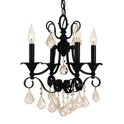4-Light Brushed Nickel Liebestraum Mini Chandelier