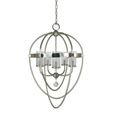 5-Light Antique Brass/matte Black Margaux Chandelier