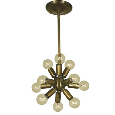 11-Light Antique Brass Simone Chandelier