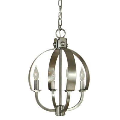 4-Light Antique Brass Luna Chandelier
