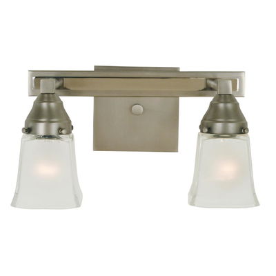 2-Light Satin Pewter/polished Nickel Mercer Sconce