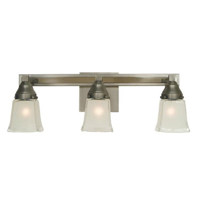 3-Light Satin Pewter/polished Nickel Mercer Sconce