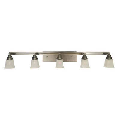 5-Light Satin Pewter/polished Nickel Mercer Sconce