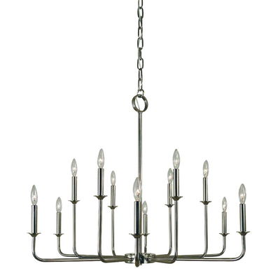 12-Light Polished Nickel Boulevard Chandelier