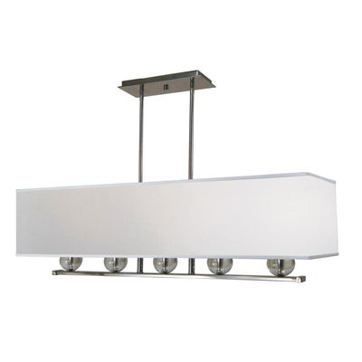 5-Light Polished Nickel Glamour Chandelier