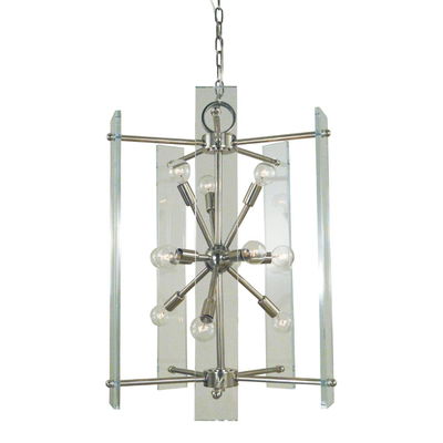11-Light Polished Nickel Metrocraft Chandelier