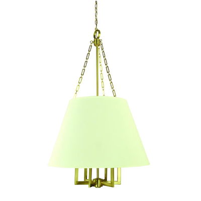 6-Light Brushed Brass Bistro Foyer Chandelier