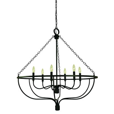 6-Light Brushed Brass West Town Dining Chandelier