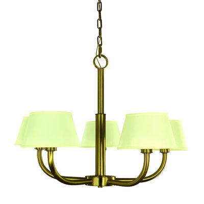 5-Light Brushed Brass Emma Chandelier