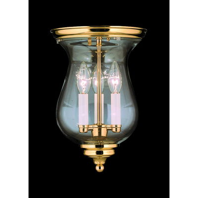 3-Light Mahogany Bronze Jamestown Flush / Semi-flush Mount