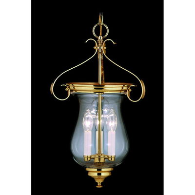 3-Light Mahogany Bronze Jamestown Foyer Chandelier