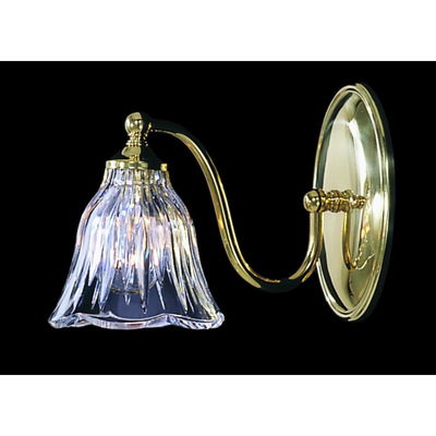 1-Light Polished Brass Geneva Sconce