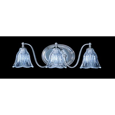 3-Light Polished Brass Geneva Sconce