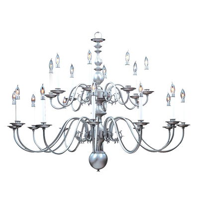 20-Light Mahogany Bronze Jamestown Foyer Chandelier