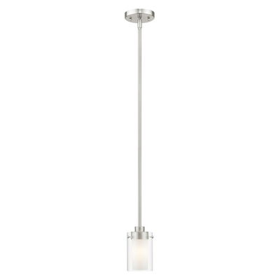 Manhattan 1 Light Brushed Nickel Single Pendant