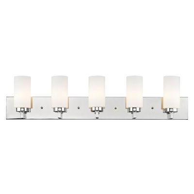 West Lake 5 Light Polished Chrome Bath Light