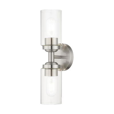 Whittier 2 Light Brushed Nickel Vanity Sconce