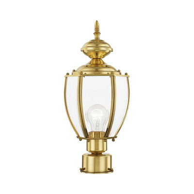 Outdoor Classics 1 Light Polished Brass Outdoor Post Top Lantern