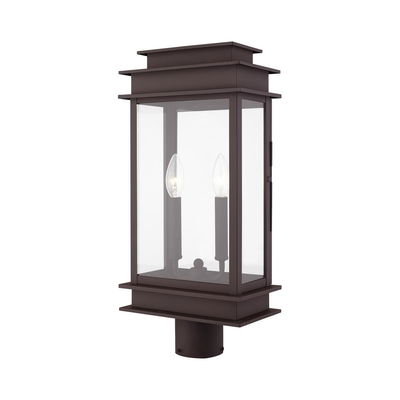 Princeton 2 Light Bronze Outdoor Post Top Lantern