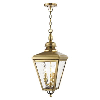 Cambridge 3 Light Antique Brass Outdoor Lantern