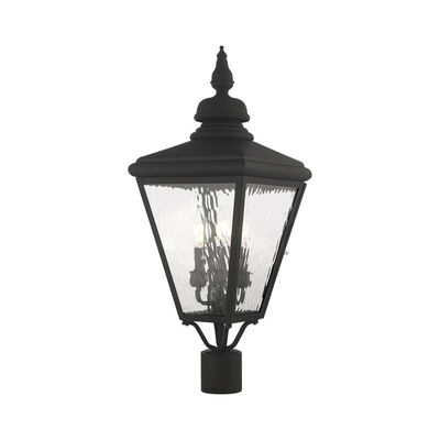 Cambridge 3 Light Black Post Top Lantern