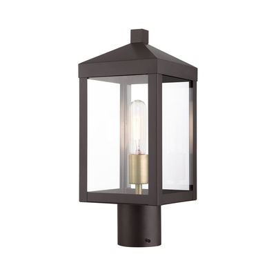 Nyack 1 Light Bronze Outdoor Post Top Lantern