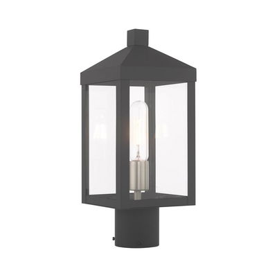 Nyack 1 Light Scandinavian Gray Outdoor Post Top Lantern
