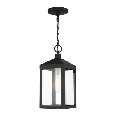 Nyack 1 Light Black Outdoor Pendant Lantern