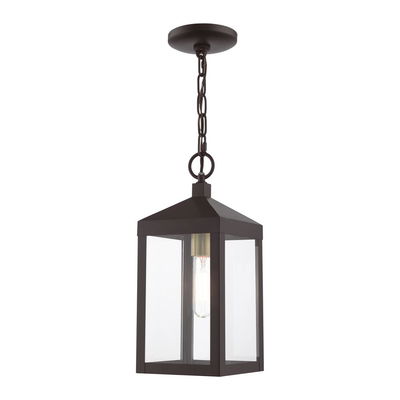 Nyack 1 Light Bronze Outdoor Pendant Lantern