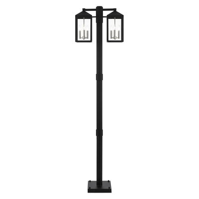 Nyack 6 Light Black Outdoor Post Light