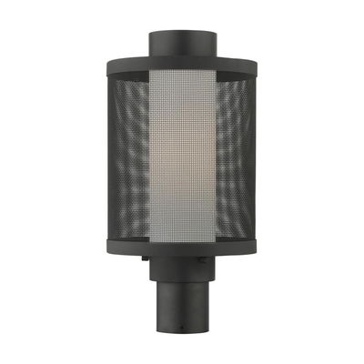 Nottingham 1 Light Texture Black Post Top Light 