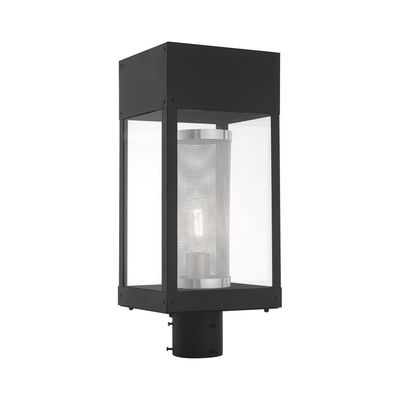 Franklin 1 Light Black Outdoor Post Top Lantern
