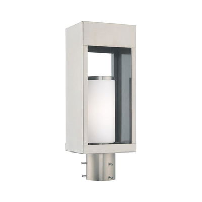 Bleecker 1 Light Brushed Nickel Outdoor Post Top Lantern