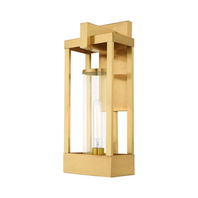 Delancey 1 Light Satin Brass Outdoor Wall Lantern
