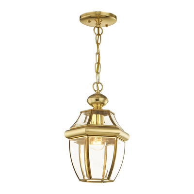 Monterey 1 Light Polished Brass Outdoor Lantern 