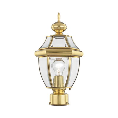 Monterey 1 Light Polished Brass Outdoor Post Top Lantern