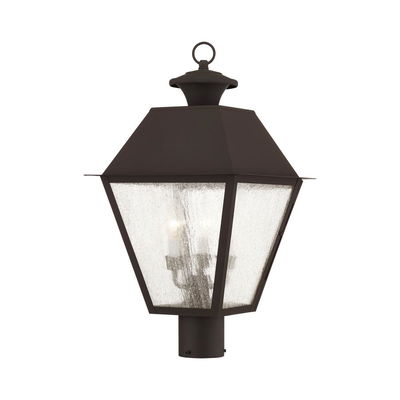 Mansfield 3 Light Bronze Outdoor Post Top Lantern