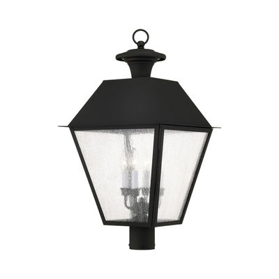 Mansfield 4 Light Black Outdoor Post Top Lantern