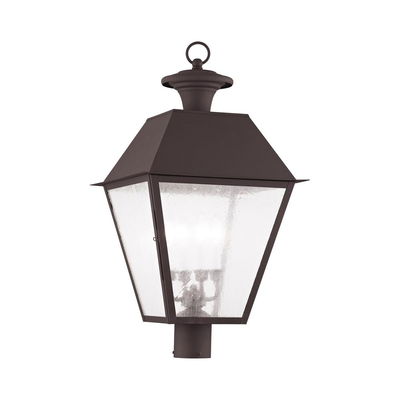 Mansfield 4 Light Bronze Outdoor Post Top Lantern