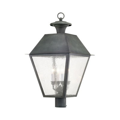 Mansfield 4 Light Charcoal Outdoor Post Top Lantern