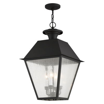Mansfield 4 Light Black Outdoor Lantern 
